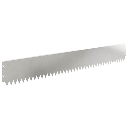 Gazonrand 30 pcs 103 x 15 cm Staal Zilverkleurig