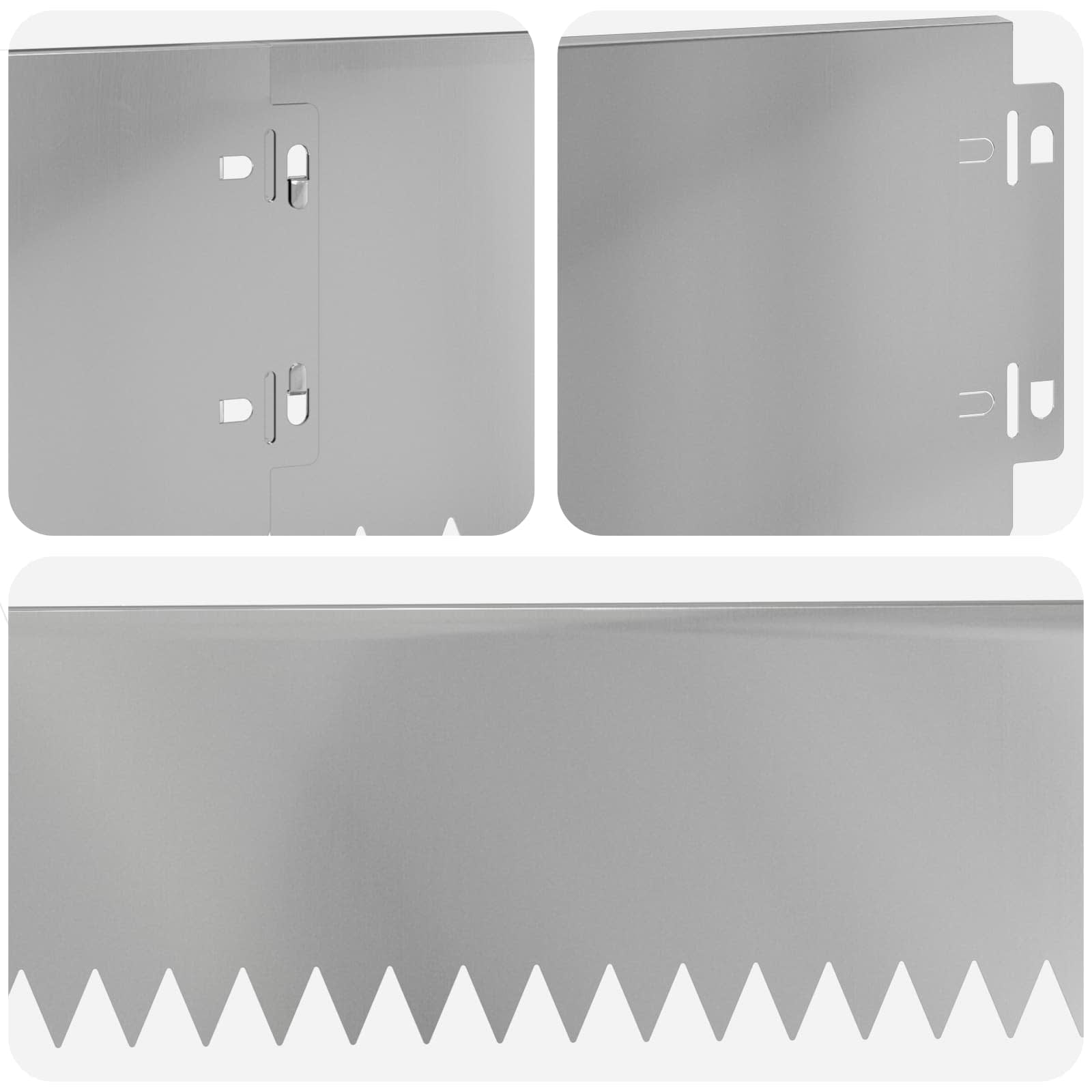 Gazonrand 10 pcs 103 x 15 cm Staal Zilverkleurig