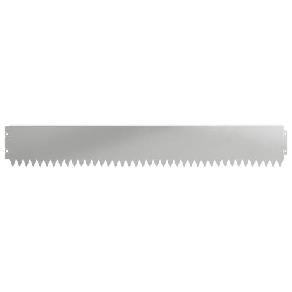 Gazonrand 20 pcs 103 x 15 cm Staal Zilverkleurig