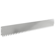 Gazonrand 30 pcs 103 x 15 cm Staal Zilverkleurig