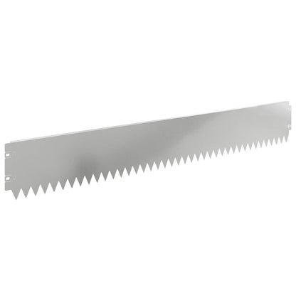 Gazonrand 30 pcs 103 x 15 cm Staal Zilverkleurig