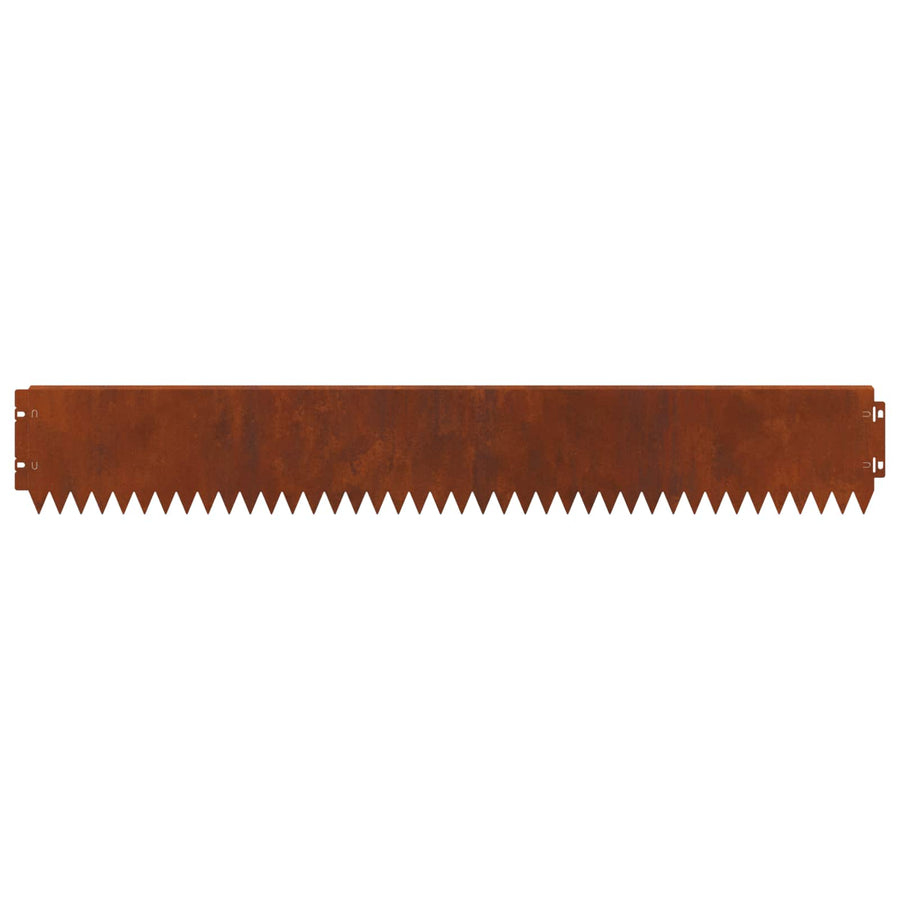 Gazonrand 30 pcs 103 x 15 cm Staal Roestig