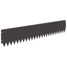 Gazonrand 10 pcs 103 x 20 cm Staal Zwart