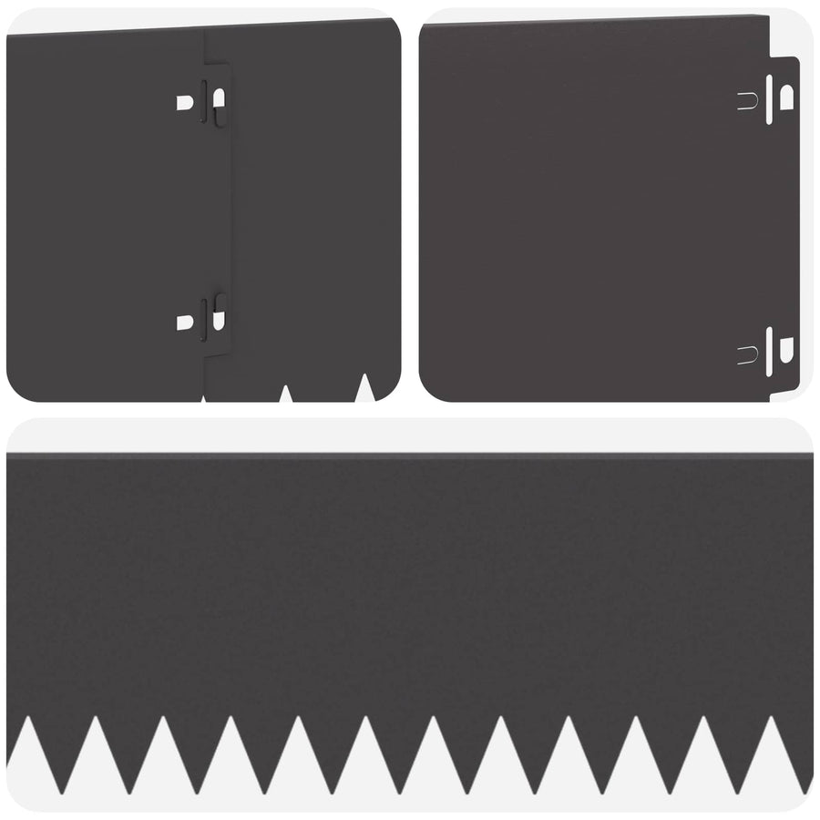 Gazonrand 20 pcs 103 x 20 cm Staal Zwart