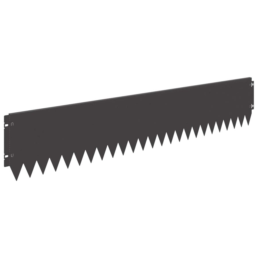 Gazonrand 20 pcs 103 x 20 cm Staal Zwart