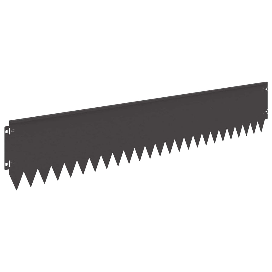 Gazonrand 20 pcs 103 x 20 cm Staal Zwart