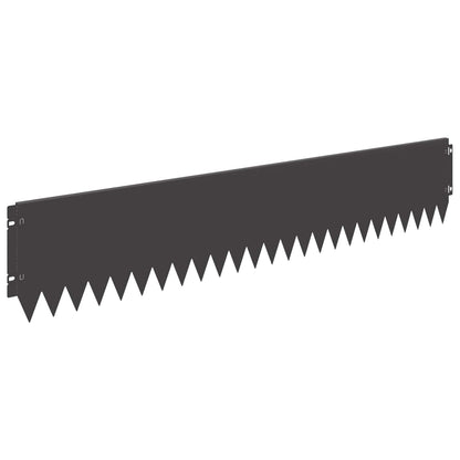 Gazonrand 30 pcs 103 x 20 cm Staal Zwart