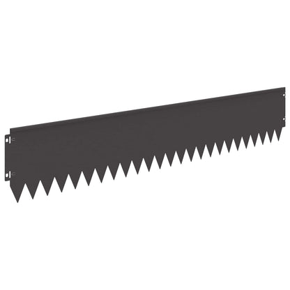 Gazonrand 30 pcs 103 x 20 cm Staal Zwart