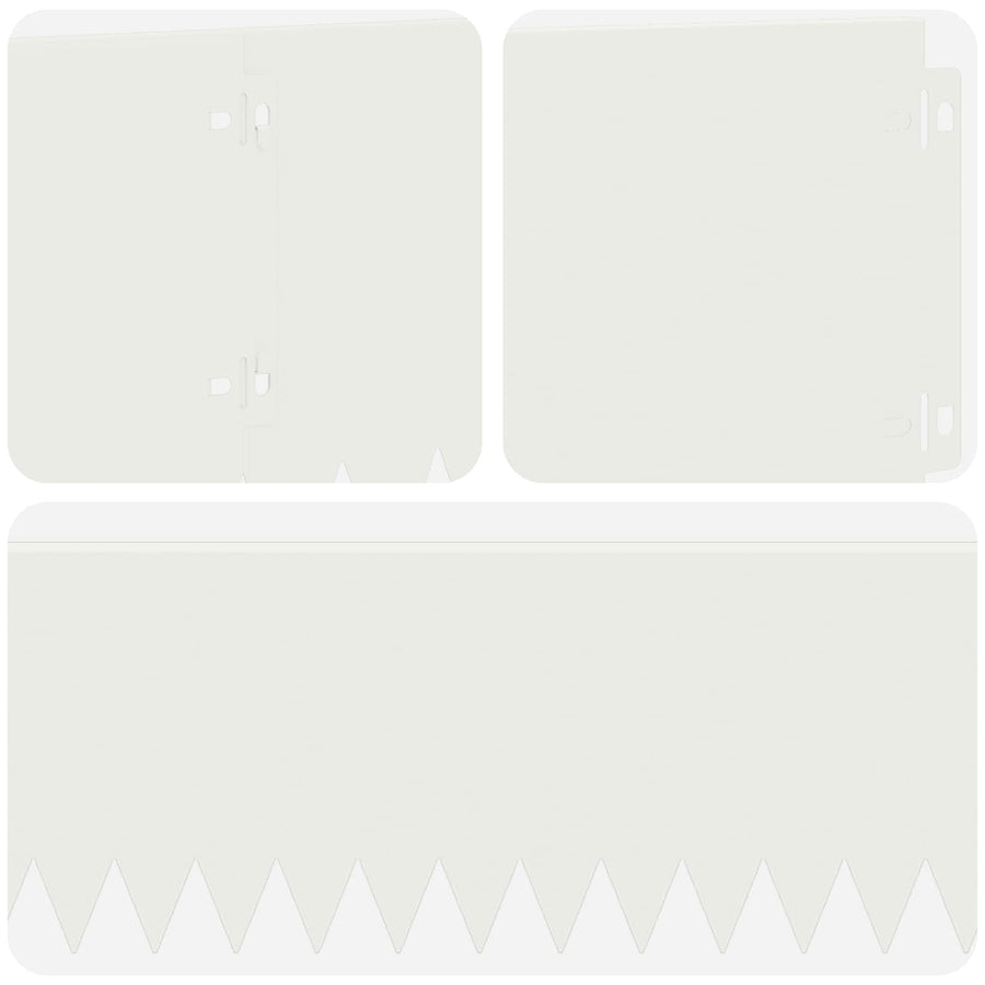Gazonrand 10 pcs 103 x 20 cm Staal Wit