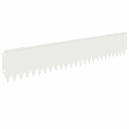 Gazonrand 10 pcs 103 x 20 cm Staal Wit