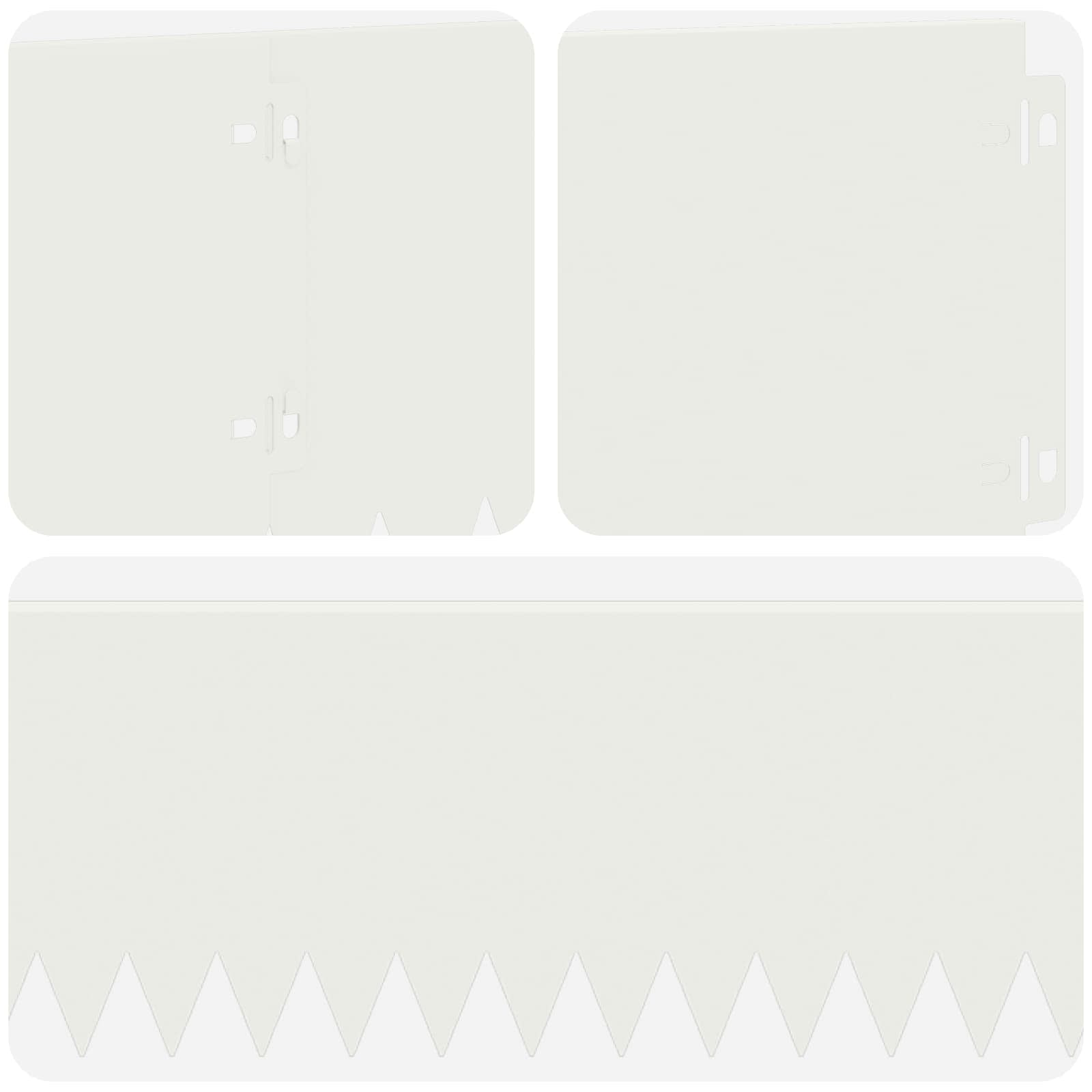 Gazonrand 30 pcs 103 x 20 cm Staal Wit