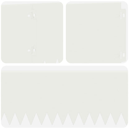 Gazonrand 30 pcs 103 x 20 cm Staal Wit