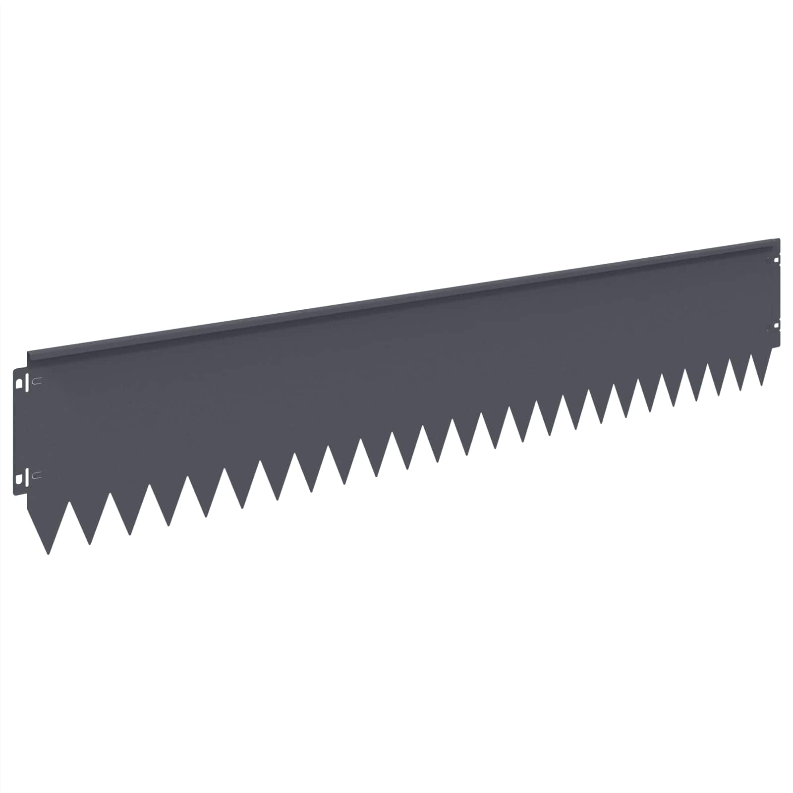 Gazonrand 10 pcs 103 x 20 cm Staal Antracietkleurig