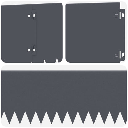Gazonrand 20 pcs 103 x 20 cm Staal Antracietkleurig