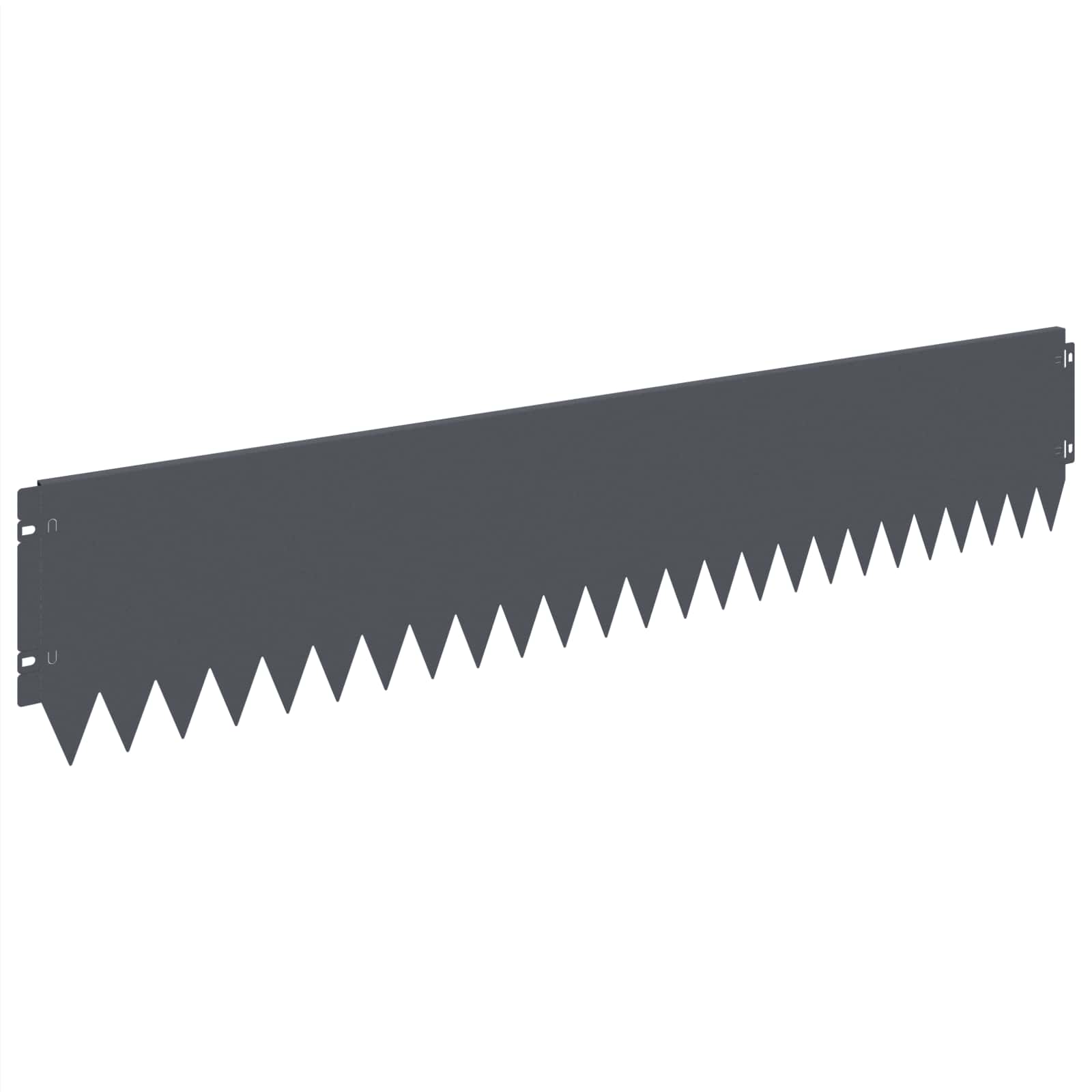 Gazonrand 20 pcs 103 x 20 cm Staal Antracietkleurig