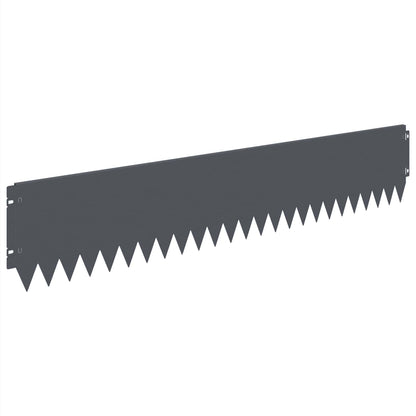 Gazonrand 20 pcs 103 x 20 cm Staal Antracietkleurig
