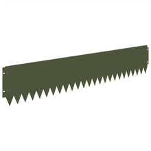 Gazonrand 10 pcs 103 x 20 cm Staal Olijfgroen