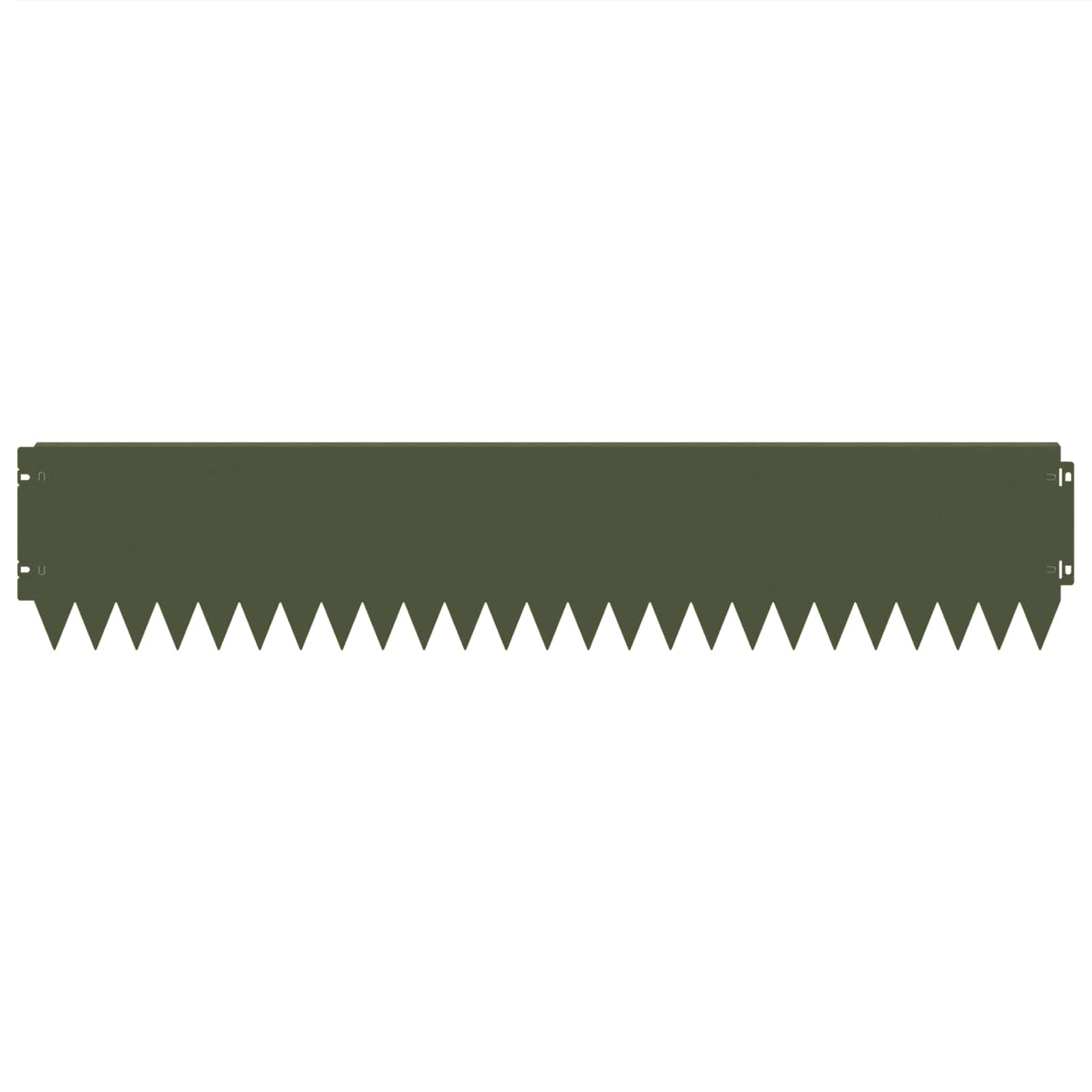 Gazonrand 10 pcs 103 x 20 cm Staal Olijfgroen