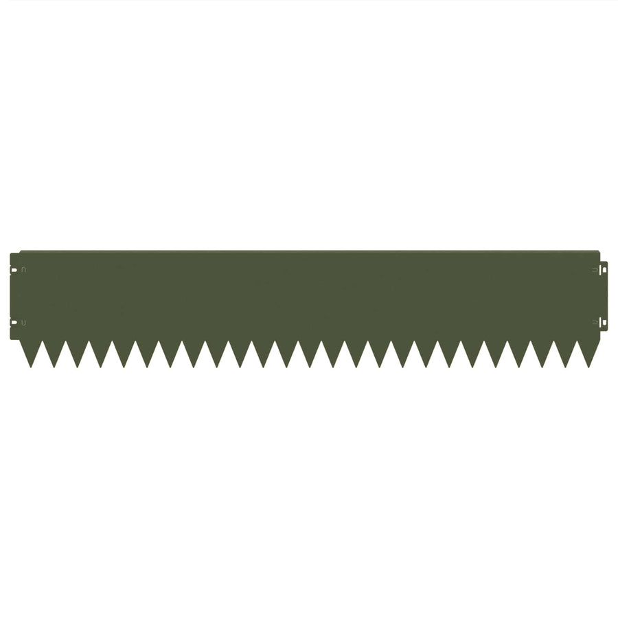 Gazonrand 10 pcs 103 x 20 cm Staal Olijfgroen