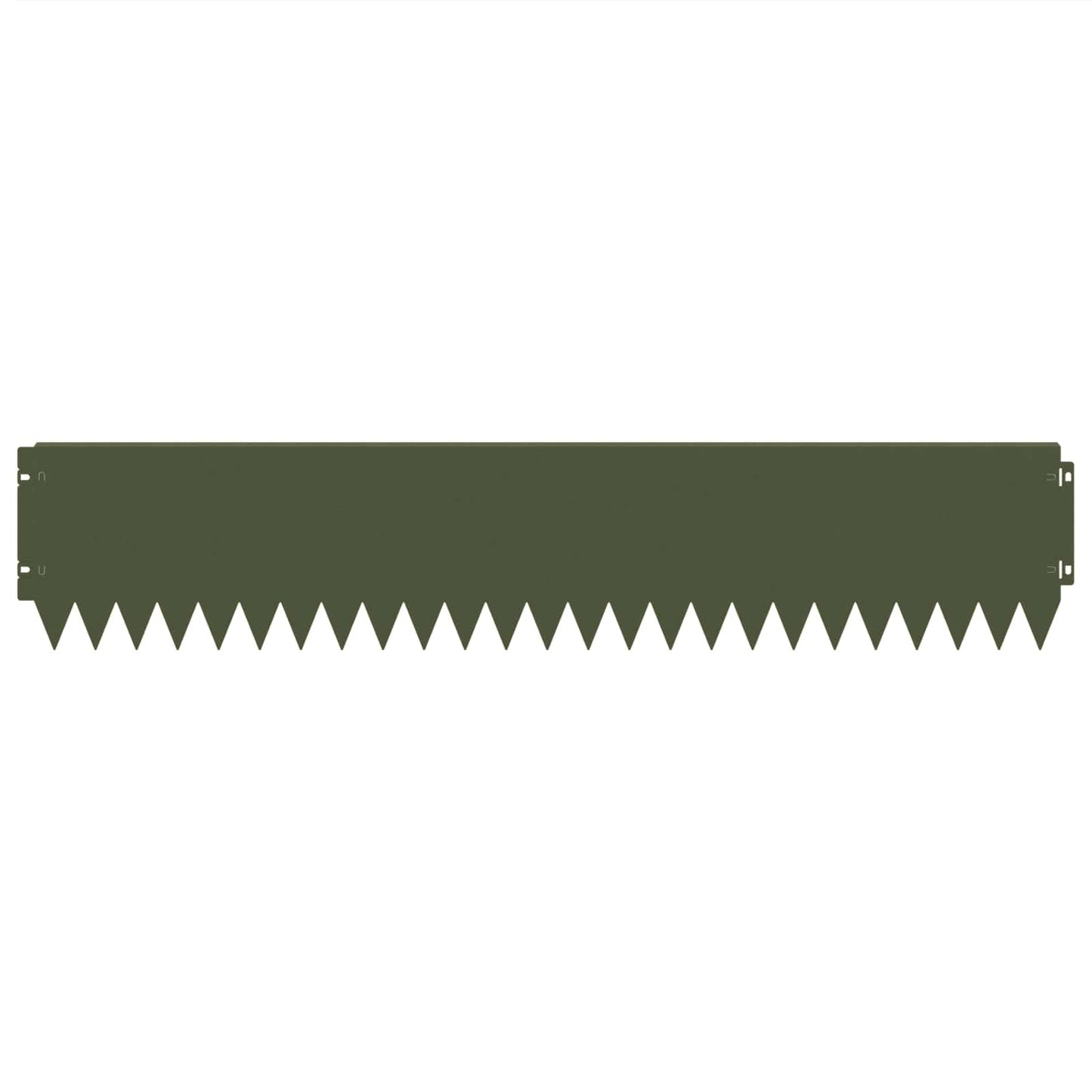 Gazonrand 20 pcs 103 x 20 cm Staal Olijfgroen