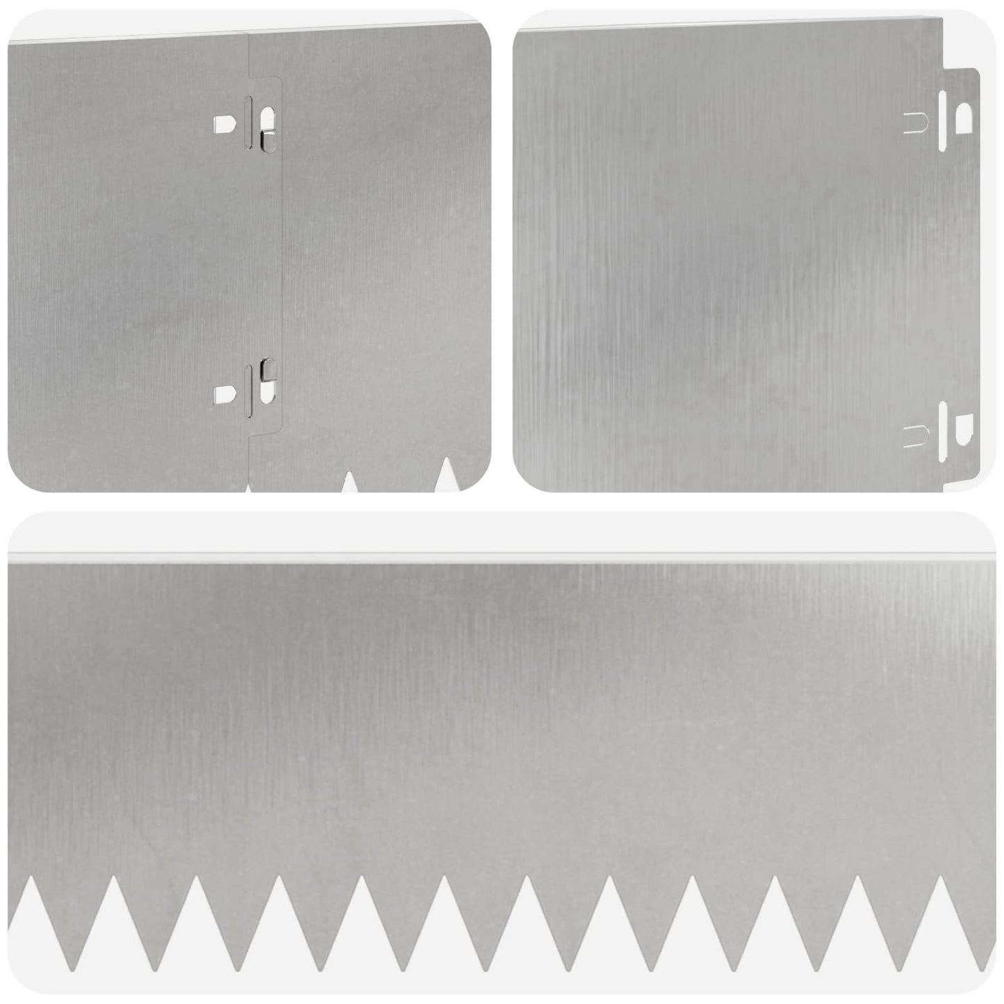 Gazonrand 20 pcs 103 x 20 cm Staal Zilverkleurig
