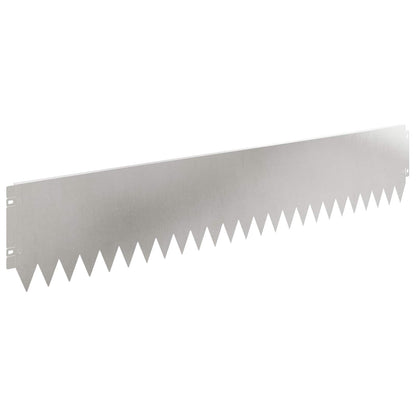 Gazonrand 30 pcs 103 x 20 cm Staal Zilverkleurig