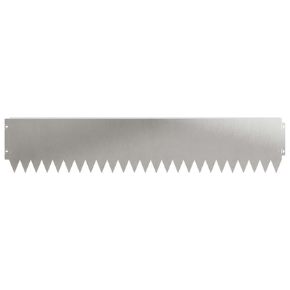 Gazonrand 30 pcs 103 x 20 cm Staal Zilverkleurig