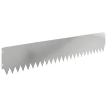 Gazonrand 10 pcs 103 x 20 cm Staal Zilverkleurig