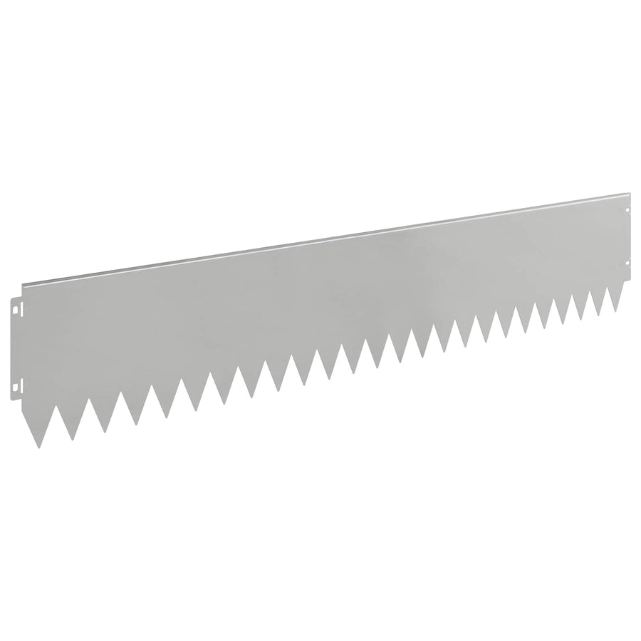Gazonrand 10 pcs 103 x 20 cm Staal Zilverkleurig