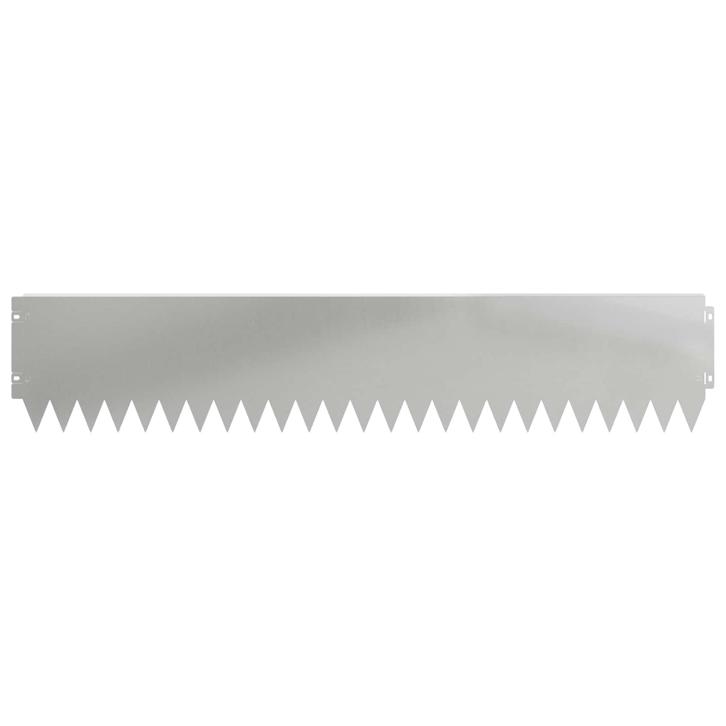 Gazonrand 10 pcs 103 x 20 cm Staal Zilverkleurig