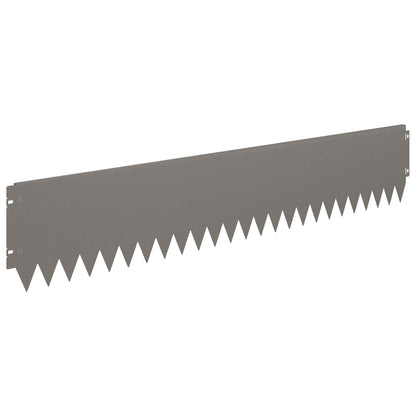 Gazonrand 10 pcs 103 x 20 cm Staal Roestig