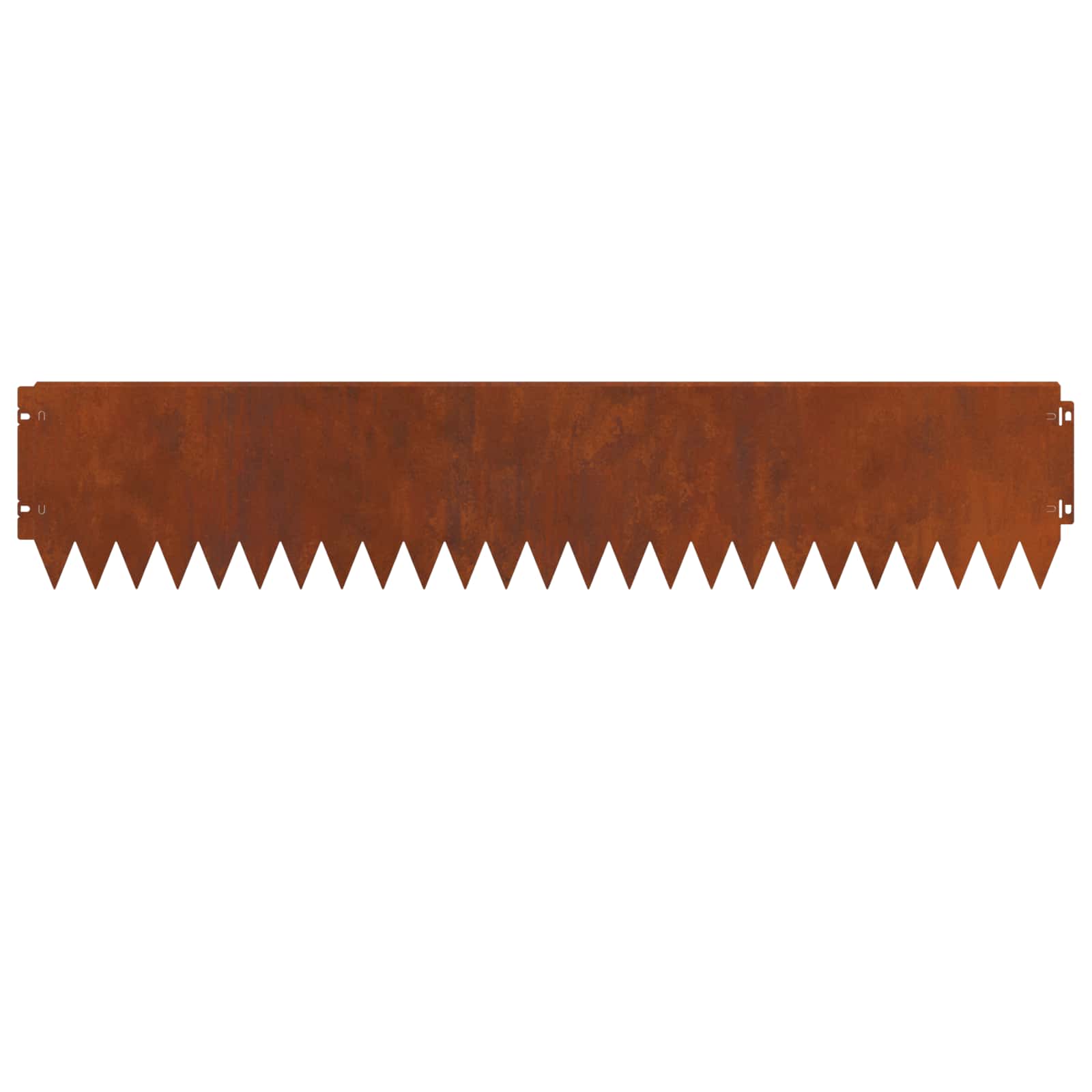 Gazonrand 30 pcs 103 x 20 cm Staal Roestig