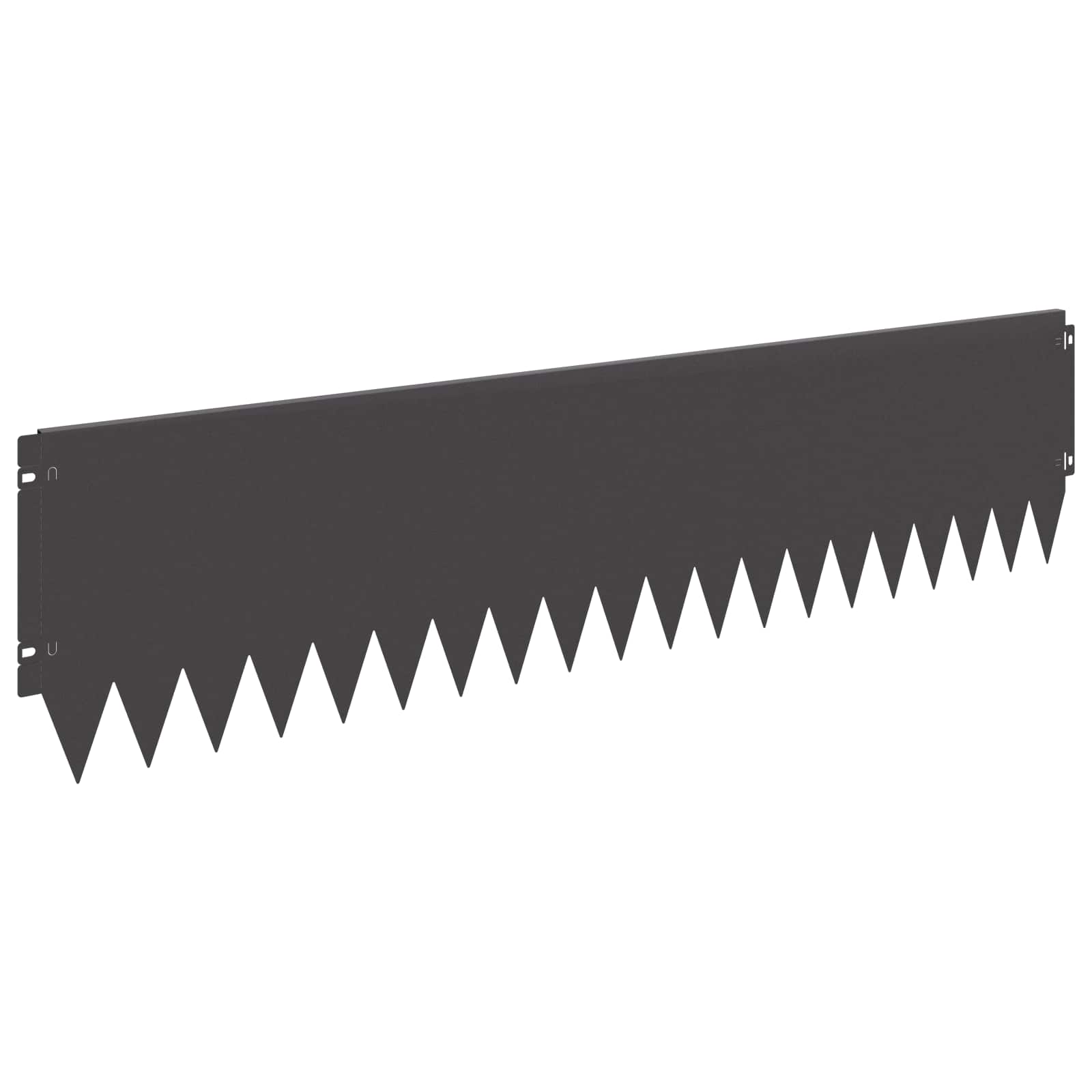 Gazonrand 10 pcs 103 x 25 cm Staal Zwart