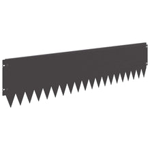 Gazonrand 10 pcs 103 x 25 cm Staal Zwart