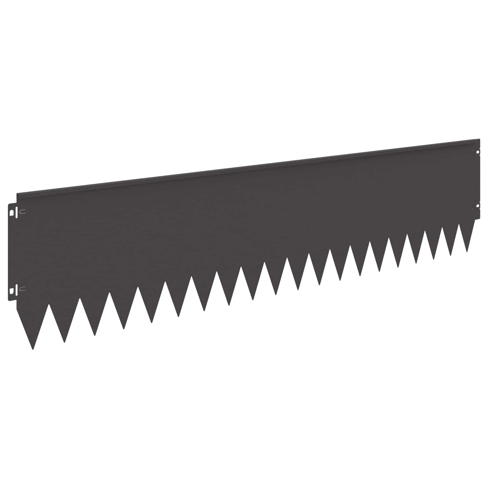 Gazonrand 10 pcs 103 x 25 cm Staal Zwart