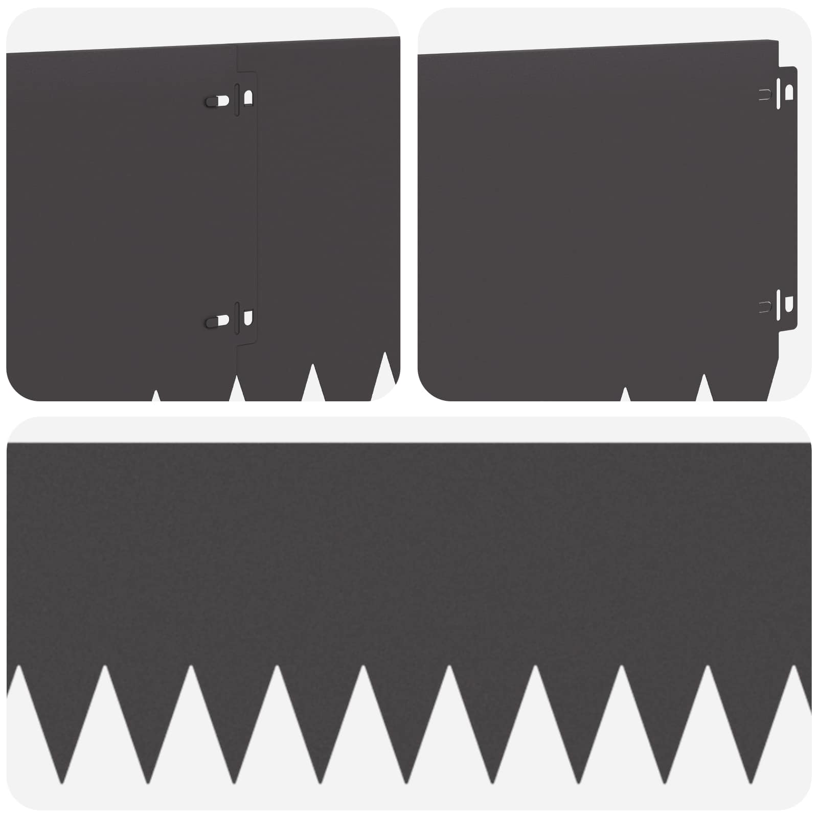Gazonrand 20 pcs 103 x 25 cm Staal Zwart