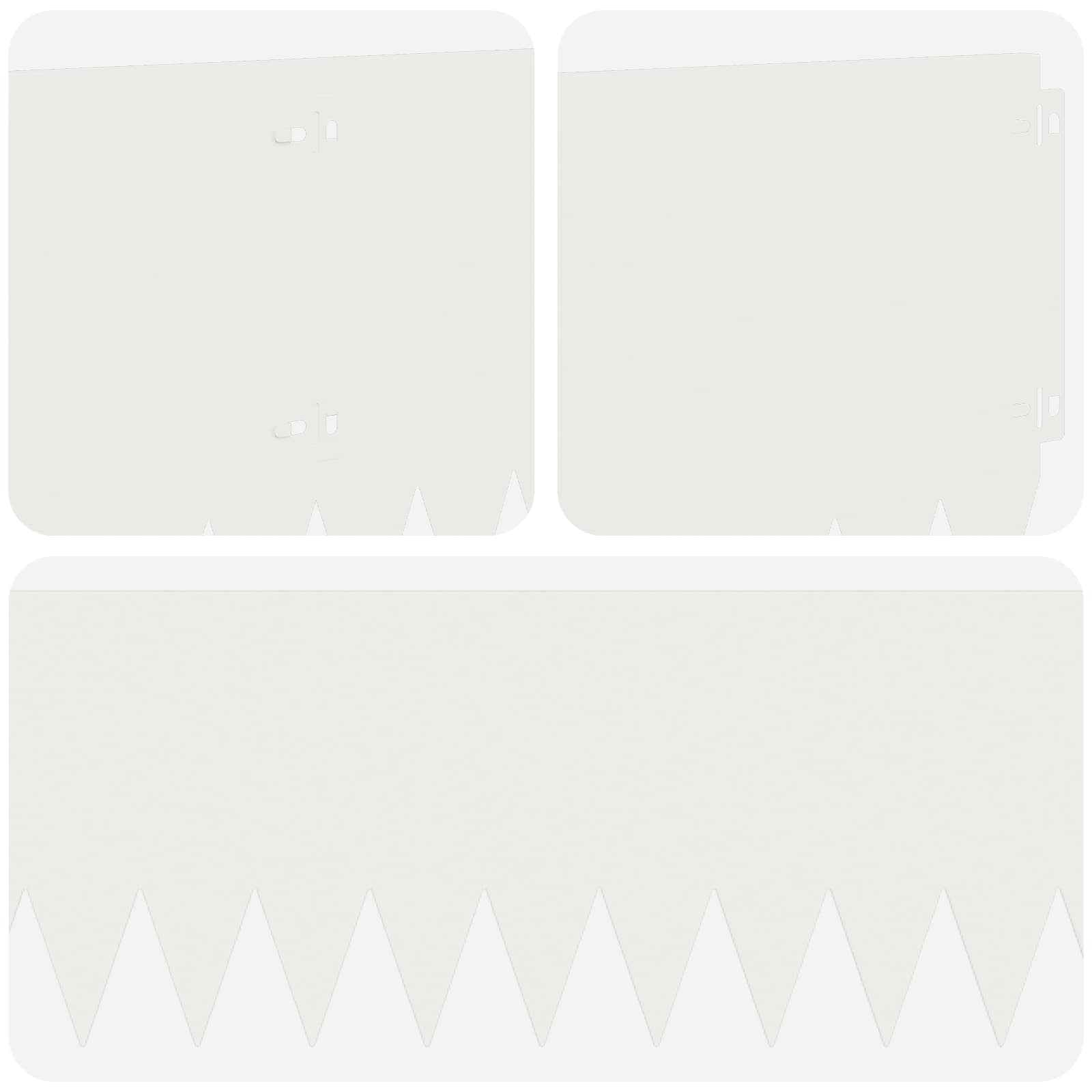 Gazonrand 10 pcs 103 x 25 cm Staal Wit