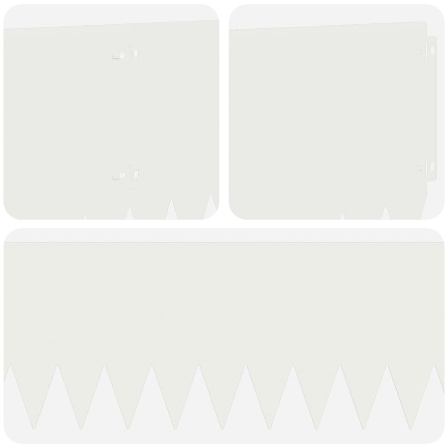Gazonrand 10 pcs 103 x 25 cm Staal Wit