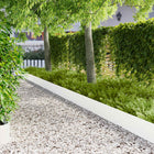 Gazonrand 10 stuks 103x25 cm staal wit
