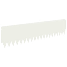 Gazonrand 10 pcs 103 x 25 cm Staal Wit
