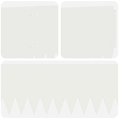 Gazonrand 20 pcs 103 x 25 cm Staal Wit