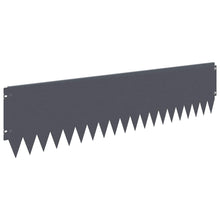 Gazonrand 10 pcs 103 x 25 cm Staal Antracietkleurig