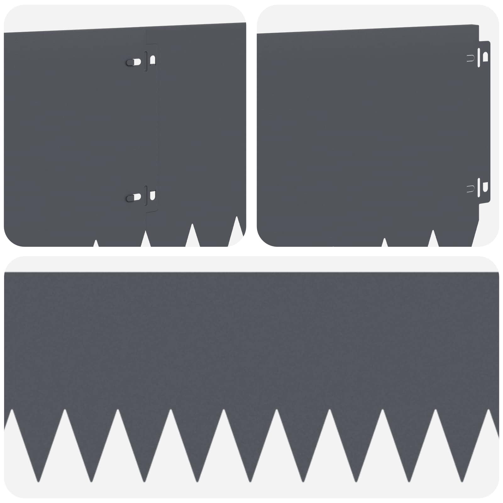 Gazonrand 20 pcs 103 x 25 cm Staal Antracietkleurig