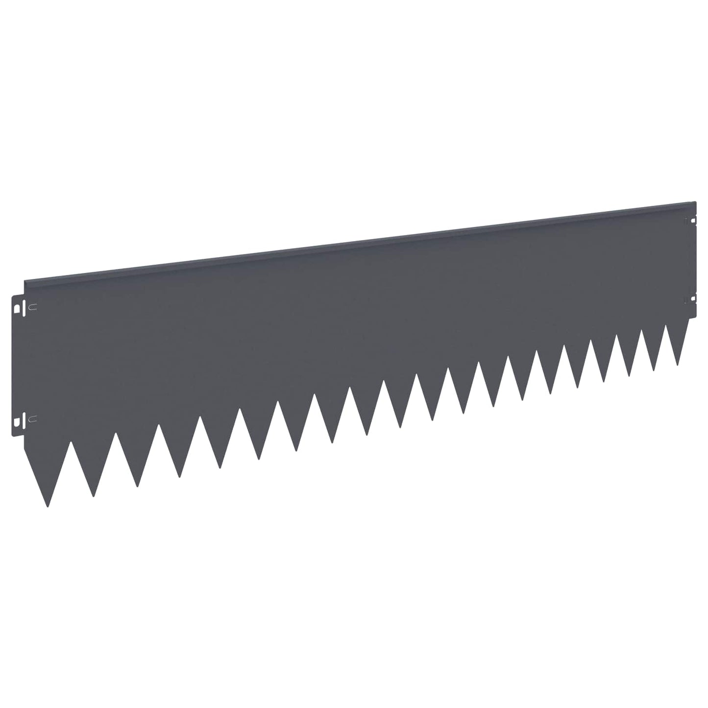 Gazonrand 20 pcs 103 x 25 cm Staal Antracietkleurig