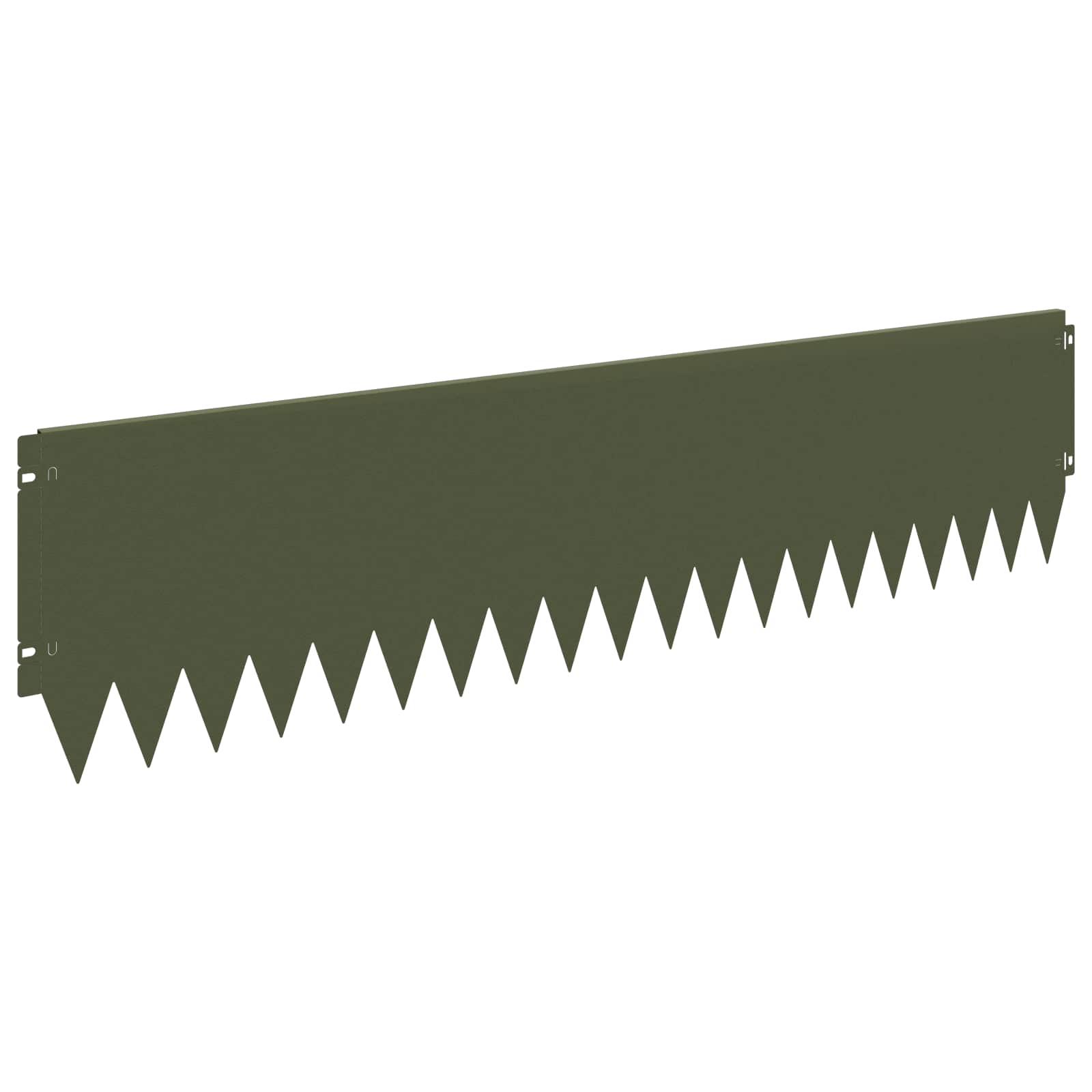 Gazonrand 10 pcs 103 x 25 cm Staal Olijfgroen