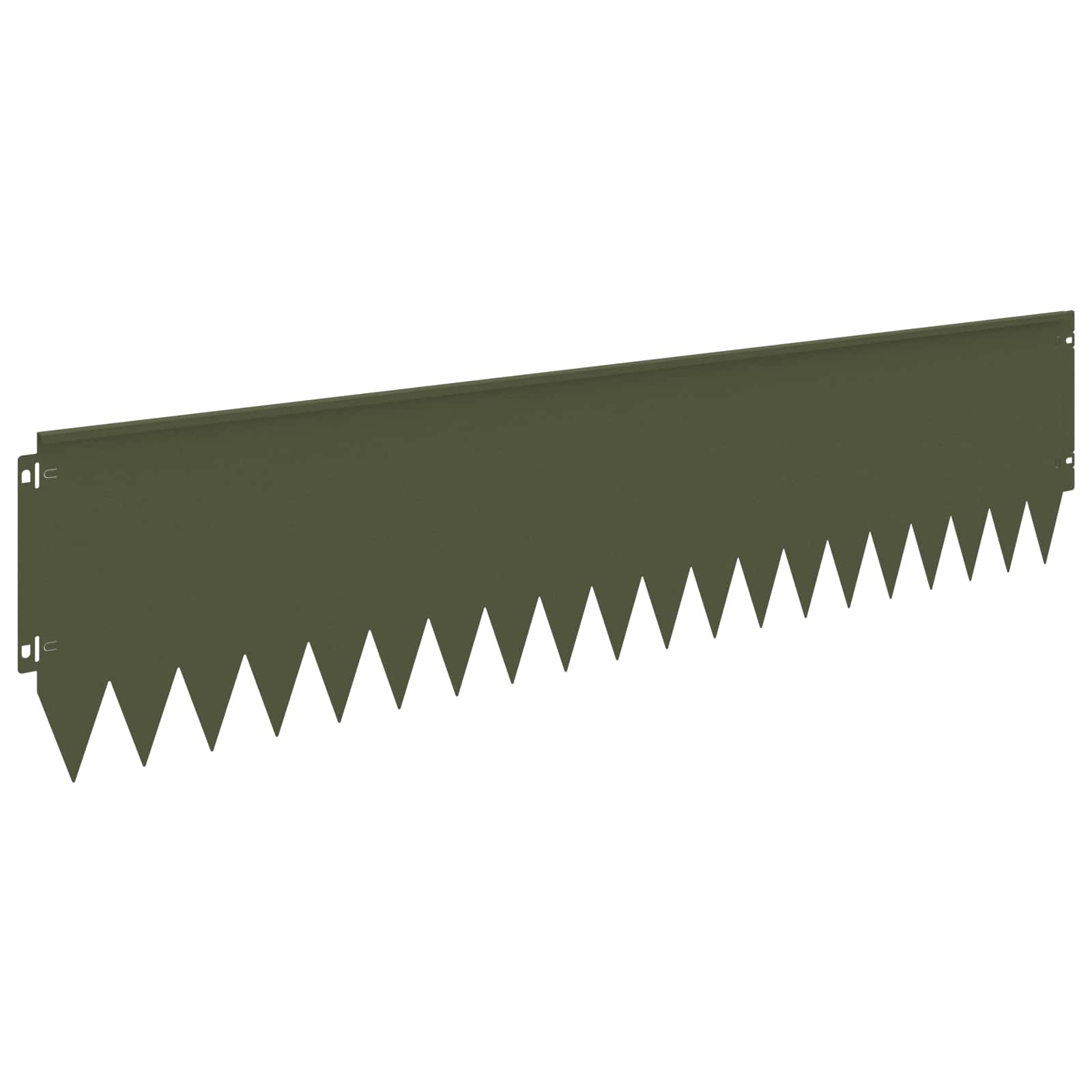 Gazonrand 10 pcs 103 x 25 cm Staal Olijfgroen
