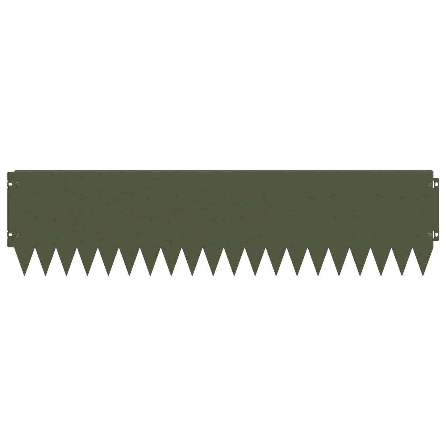 Gazonrand 10 pcs 103 x 25 cm Staal Olijfgroen