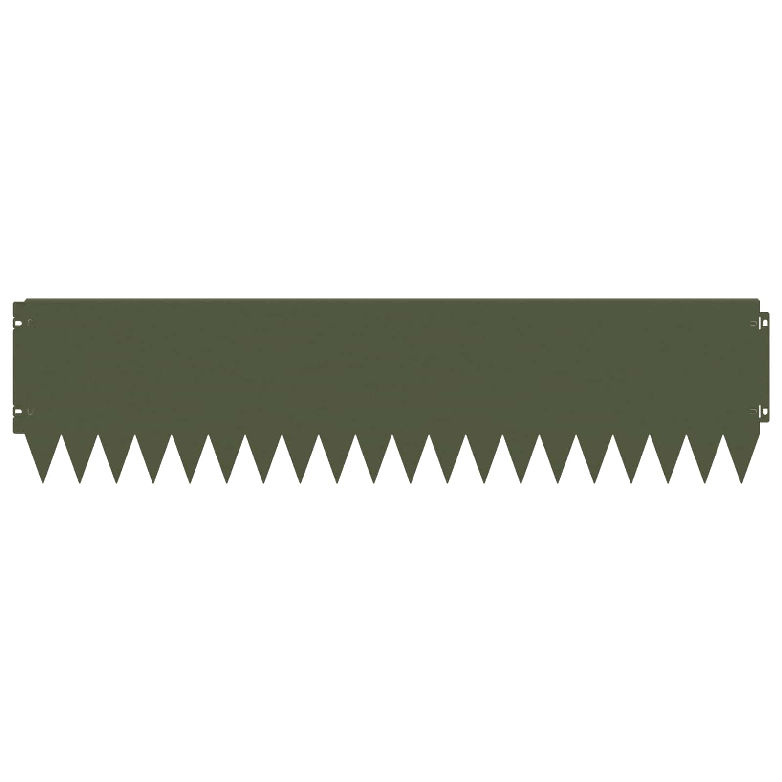 Gazonrand 10 pcs 103 x 25 cm Staal Olijfgroen
