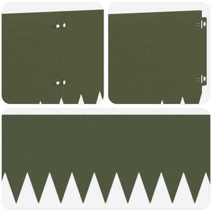 Gazonrand 20 pcs 103 x 25 cm Staal Olijfgroen