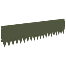 Gazonrand 20 pcs 103 x 25 cm Staal Olijfgroen